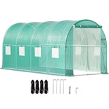 VEVOR Walk-in Greenhouse Galvanized Frame &amp; Waterproof Cover Green/White