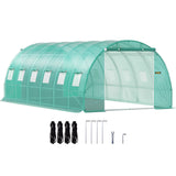 VEVOR Walk-in Greenhouse Galvanized Frame &amp; Waterproof Cover Green/White