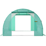 VEVOR Walk-in Greenhouse Galvanized Frame &amp; Waterproof Cover Green/White