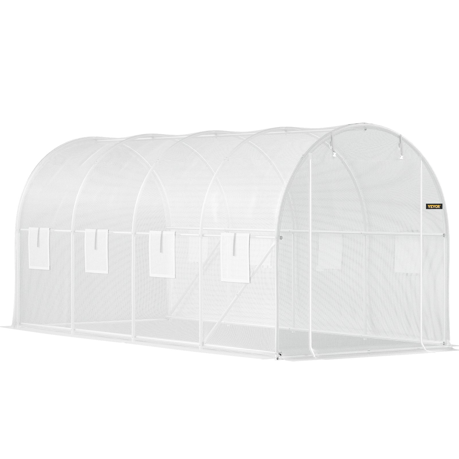 VEVOR Walk-in Greenhouse Galvanized Frame &amp; Waterproof Cover Green/White