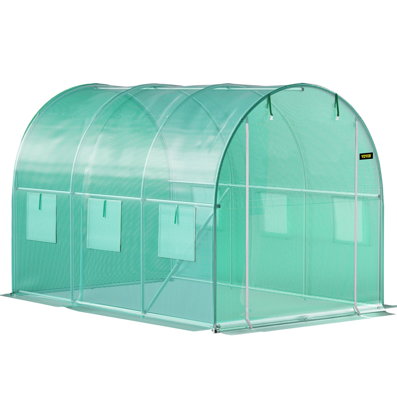 VEVOR Walk-in Greenhouse Galvanized Frame &amp; Waterproof Cover Green/White