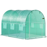 VEVOR Walk-in Greenhouse Galvanized Frame &amp; Waterproof Cover Green/White