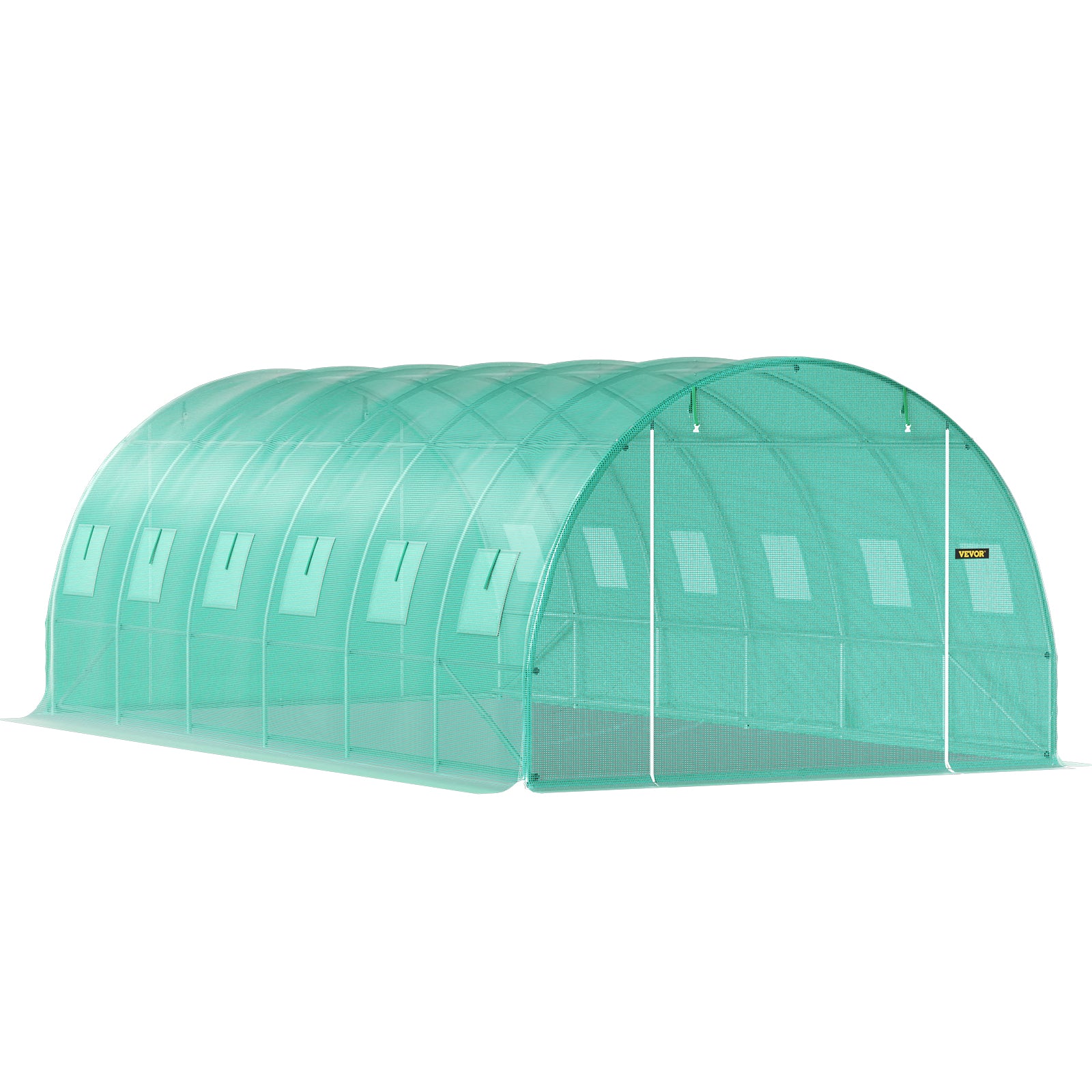 VEVOR Walk-in Greenhouse Galvanized Frame &amp; Waterproof Cover Green/White