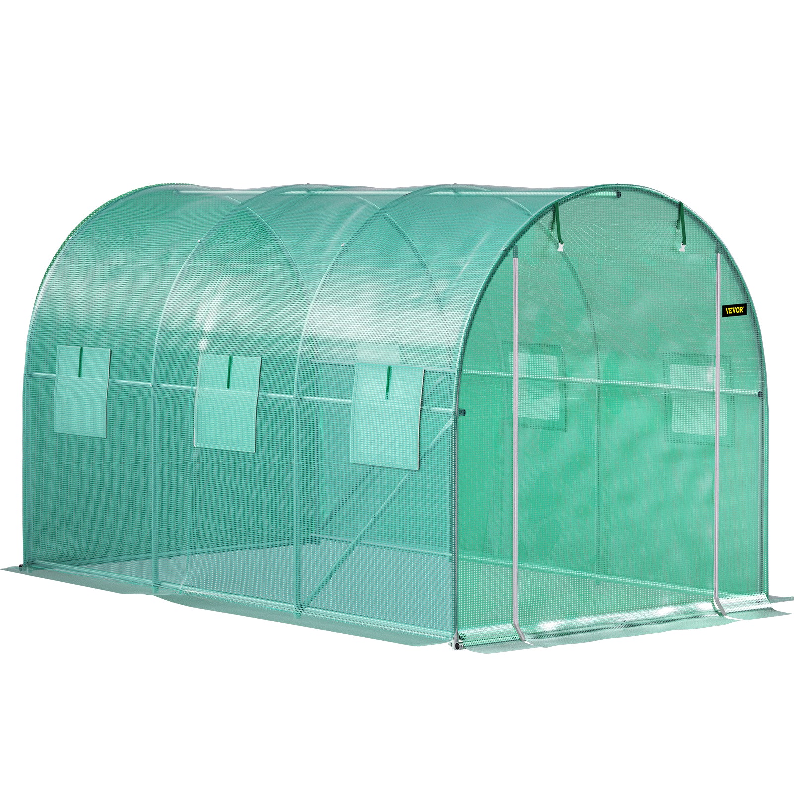 VEVOR Walk-in Greenhouse Galvanized Frame &amp; Waterproof Cover Green/White