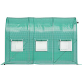 VEVOR Walk-in Greenhouse Galvanized Frame &amp; Waterproof Cover Green/White