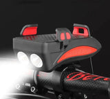 Cyclist's 4-in-1 Multi-Light with Horn Rechargeable Long Lasting