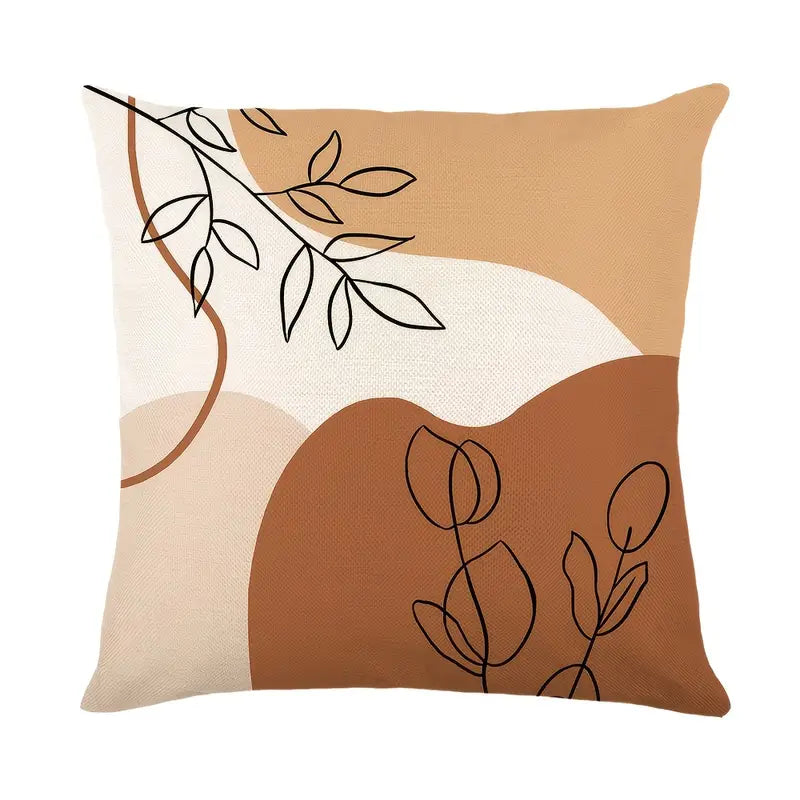 Nordic Morandi Abstract Lines Throw Soft Pillowcase 17.71in