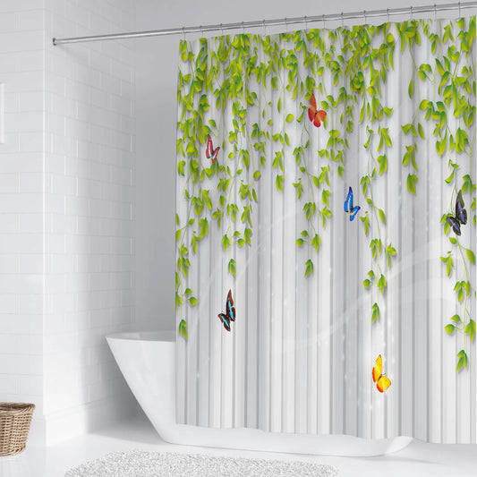 Butterfly Leaf Pattern Light-Filtering Drapes MultiSize Light Filtering