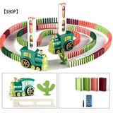 Interactive Battery-Powered Domino Train Set Creative Toy