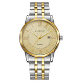 Stylish Men's Brand Watch with Calendar and Steel Band Minimalist