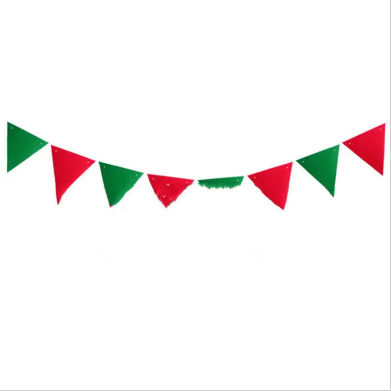 Christmas Triangle Banner Decoration with Letters | Holiday Decor