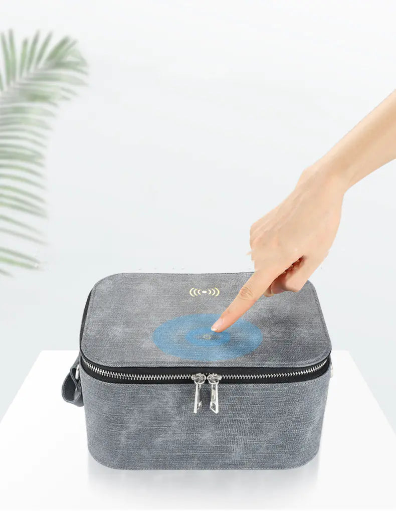 UV-Ozone Cleanse Pod with Quick Charge PU-Leather Wireless Charging