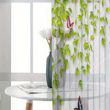 Butterfly Leaf Pattern Light-Filtering Drapes MultiSize Light Filtering
