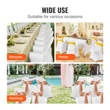 30/50/100PCS White Stretch Folding Chair Covers for Wedding Party Dining
