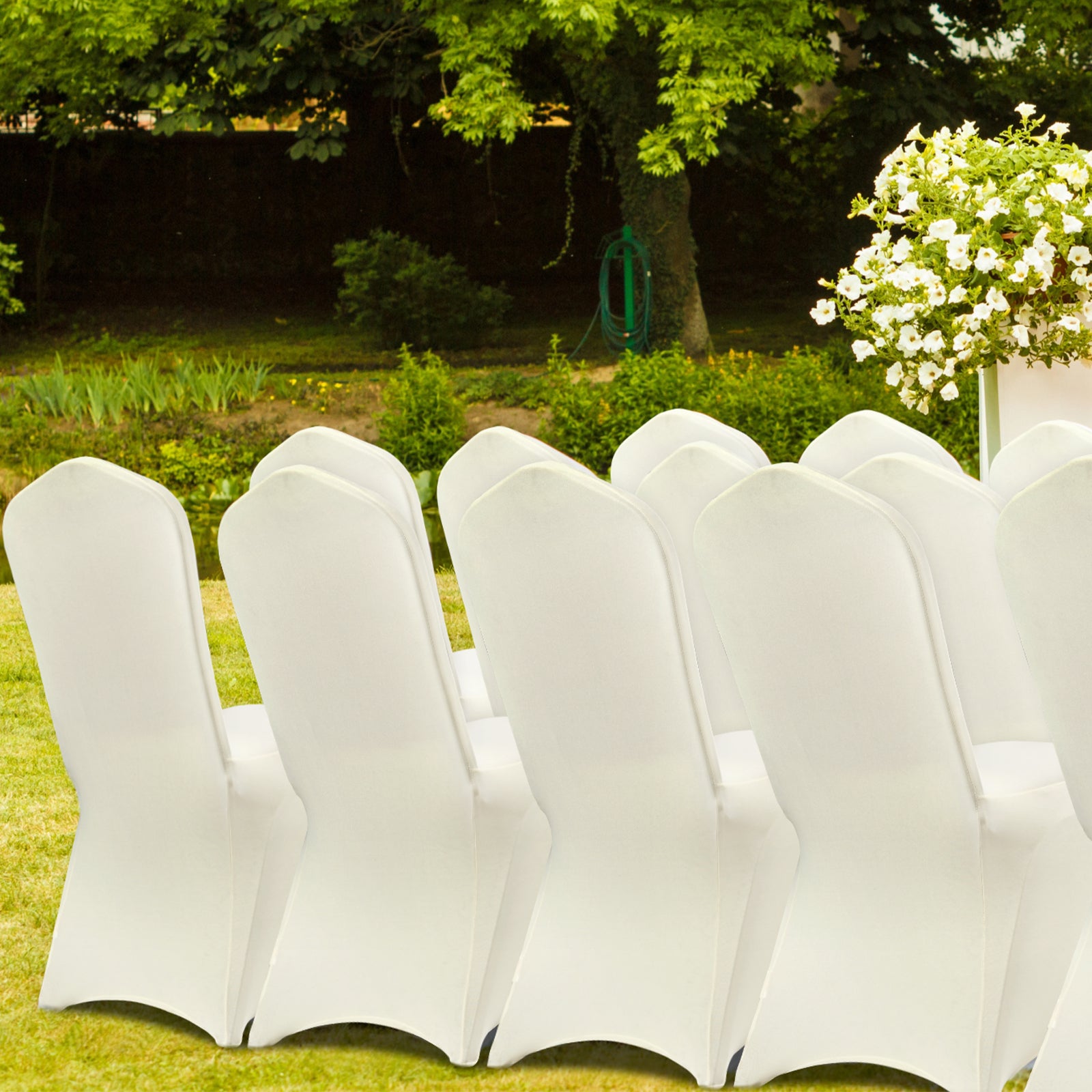 30/50/200PCS Stretch Spandex Folding Chair Covers for Wedding Party Dining