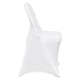 30/50/100PCS White Stretch Folding Chair Covers for Wedding Party Dining