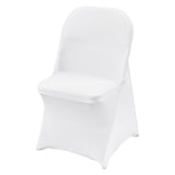 30/50/100PCS White Stretch Folding Chair Covers for Wedding Party Dining