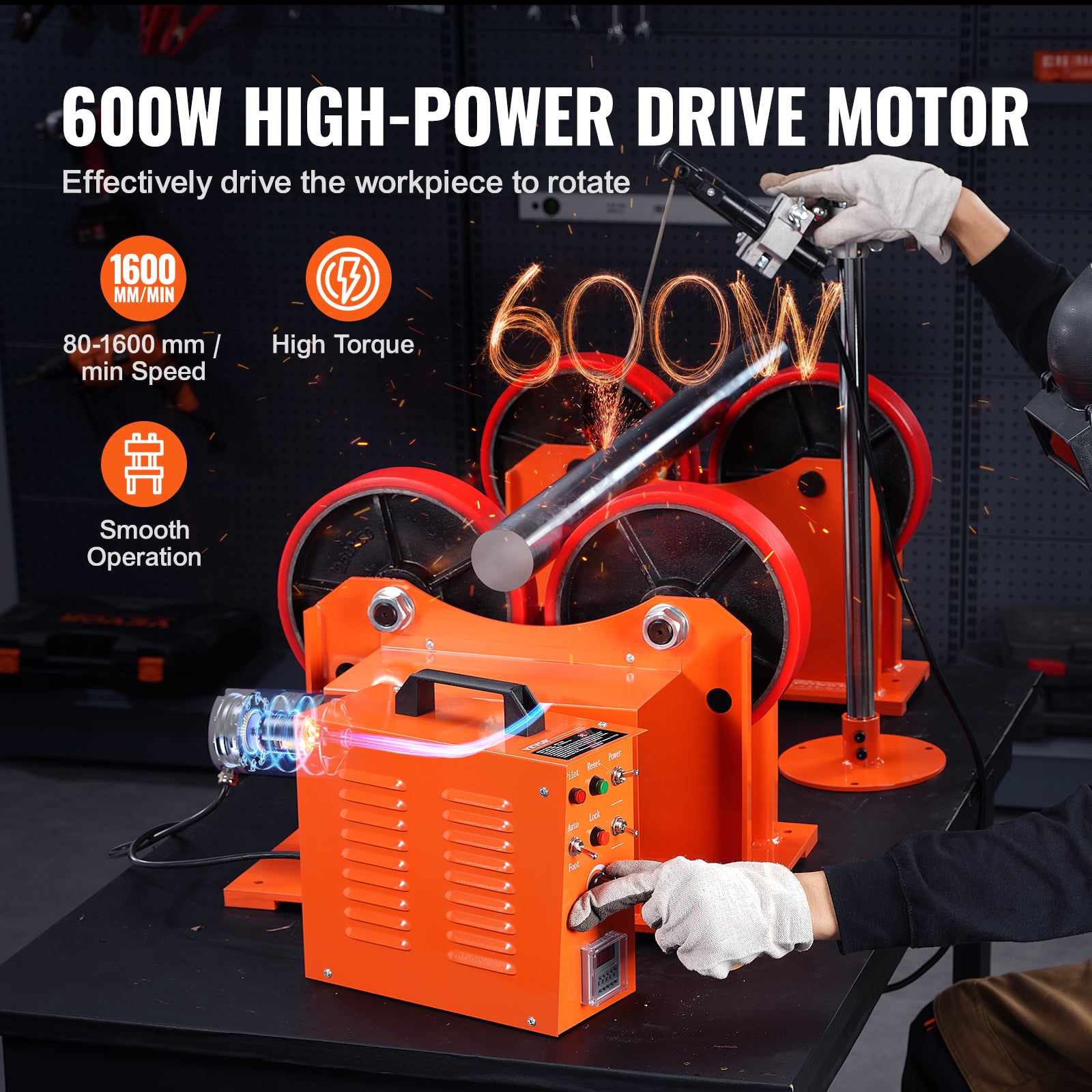 VEVOR 50/1000/30/10KG Rotary Welding Positioner Positioning Turntable Table
