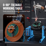 VEVOR 50/1000/30/10KG Rotary Welding Positioner Positioning Turntable Table