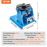 VEVOR 50/1000/30/10KG Rotary Welding Positioner Positioning Turntable Table