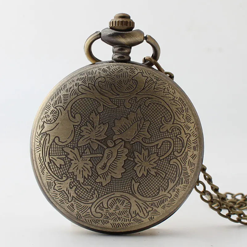 Antique Classic Bronze Pocket Watch with Cross Design