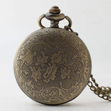 Antique Classic Bronze Pocket Watch with Cross Design