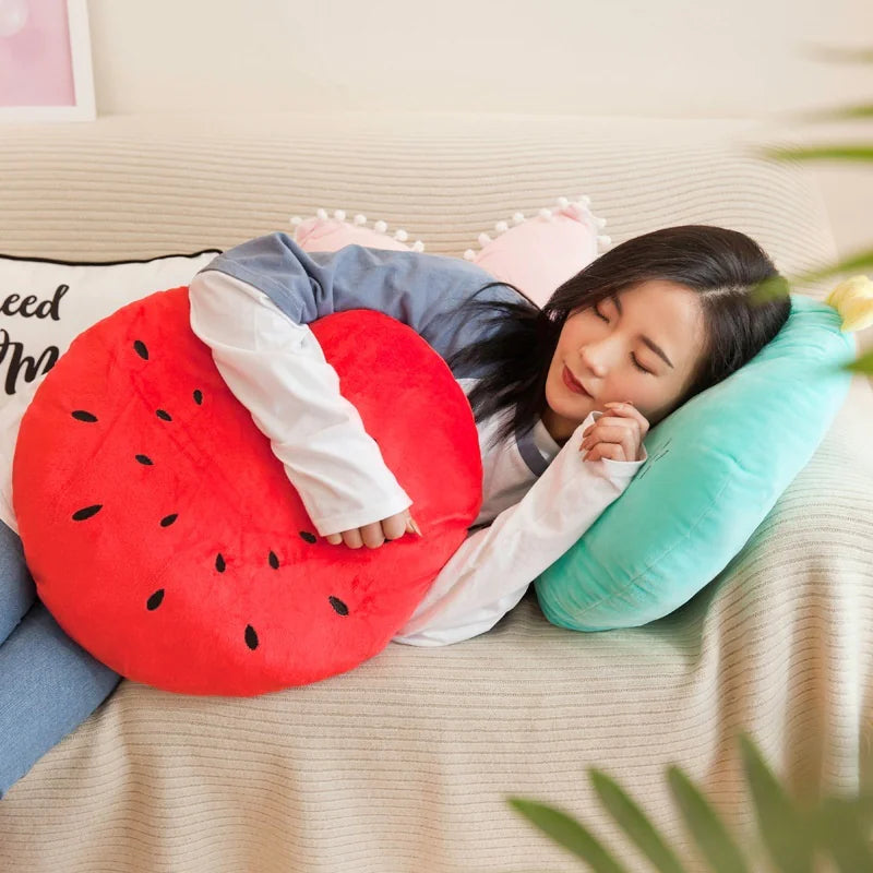 Versatile Comfort Fruit Cushion Colorful Plush Pillow