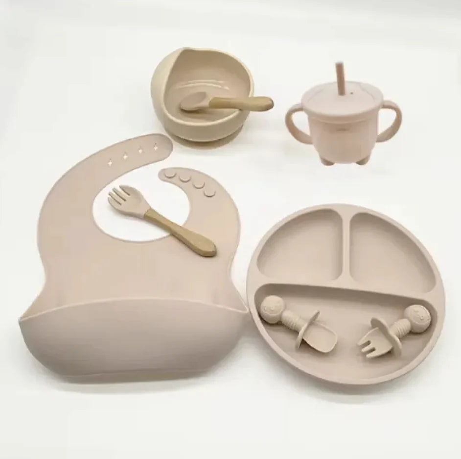 Baby Silicone Feeding Tableware Set Safe & Durable