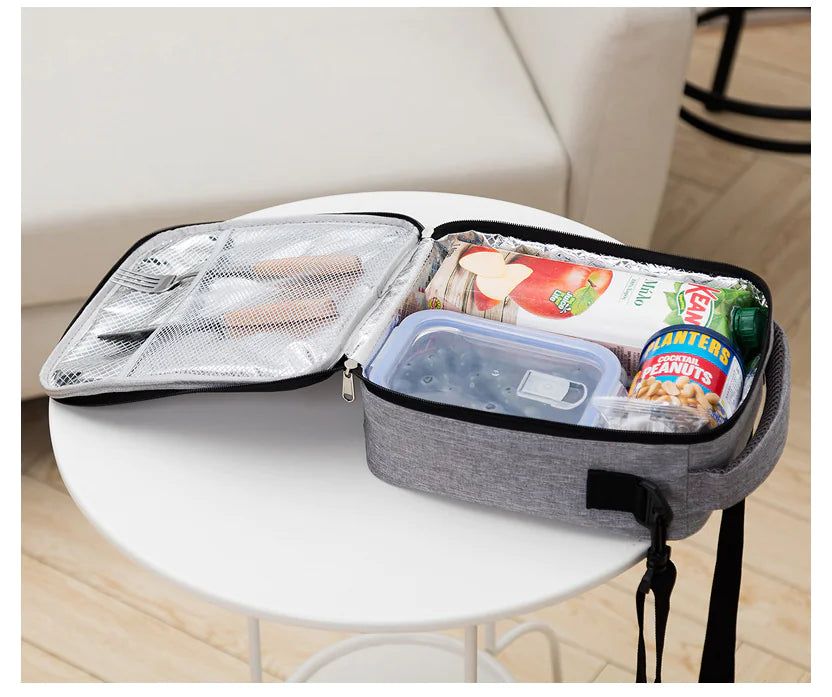 Green Insulated Aluminum Lunch Bag Lightweight Eco Friendly