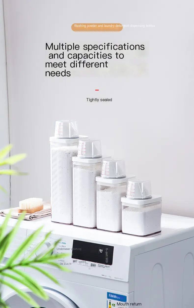 Durable Clear Laundry Storage Jar Transparent & Moisture-Proof