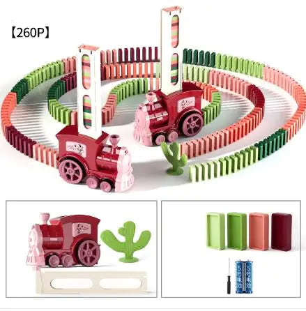 Interactive Battery-Powered Domino Train Set Creative Toy