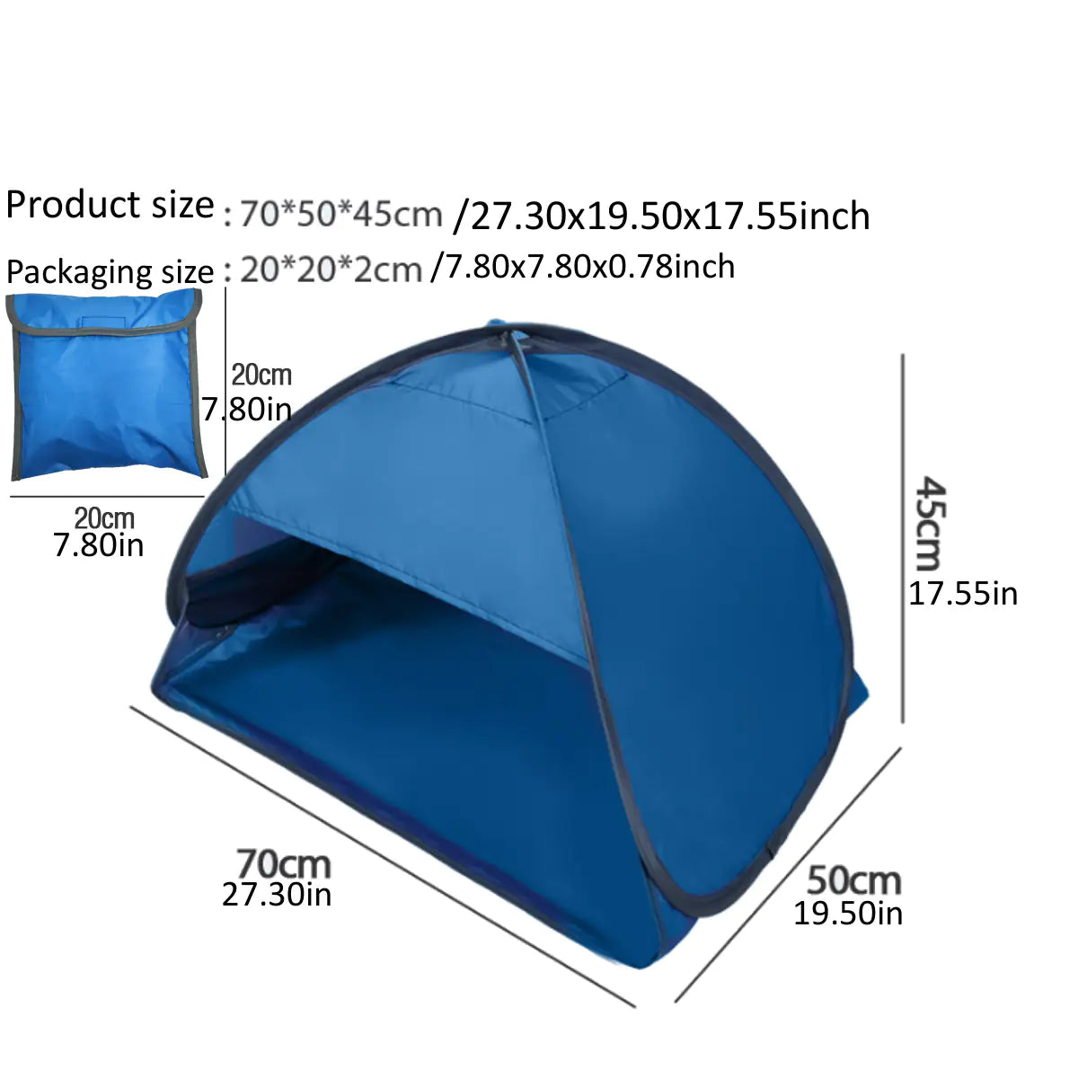 InstaShade Beach Tent Portable Lightweight Quick Setup UV protection