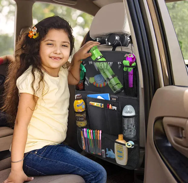 Anti-Kick Universal Car Rear Seat Storage Bag Multi-Pocket